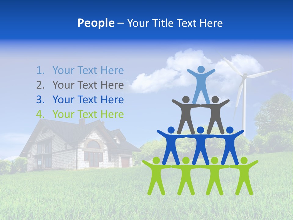 Ecological House Turbine PowerPoint Template