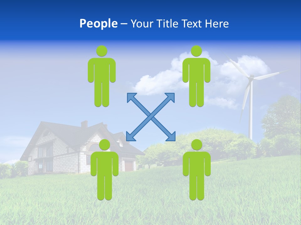 Ecological House Turbine PowerPoint Template
