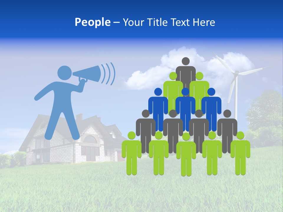 Ecological House Turbine PowerPoint Template