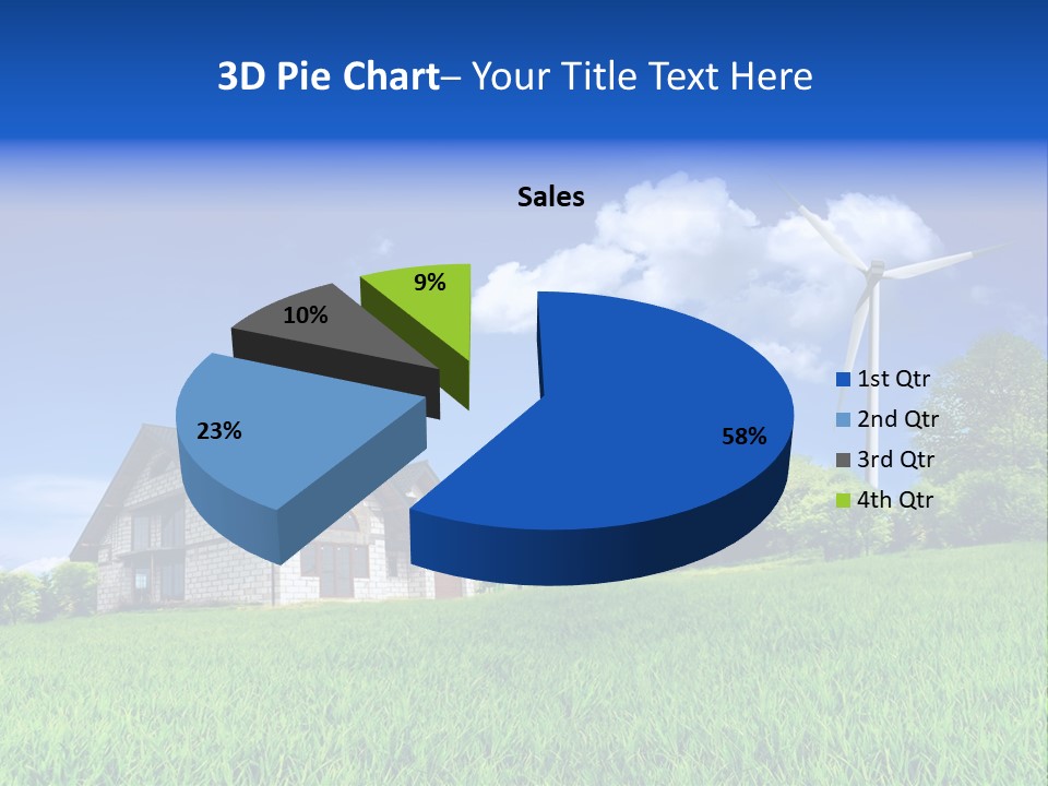 Ecological House Turbine PowerPoint Template