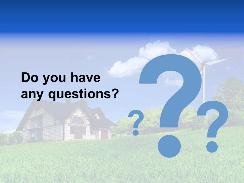 Ecological House Turbine PowerPoint Template