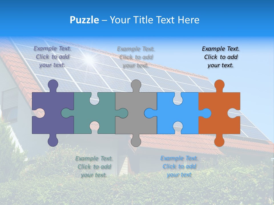 Solar Panel Roof PowerPoint Template