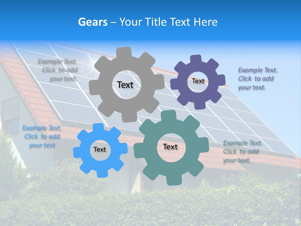Solar Panel Roof PowerPoint Template