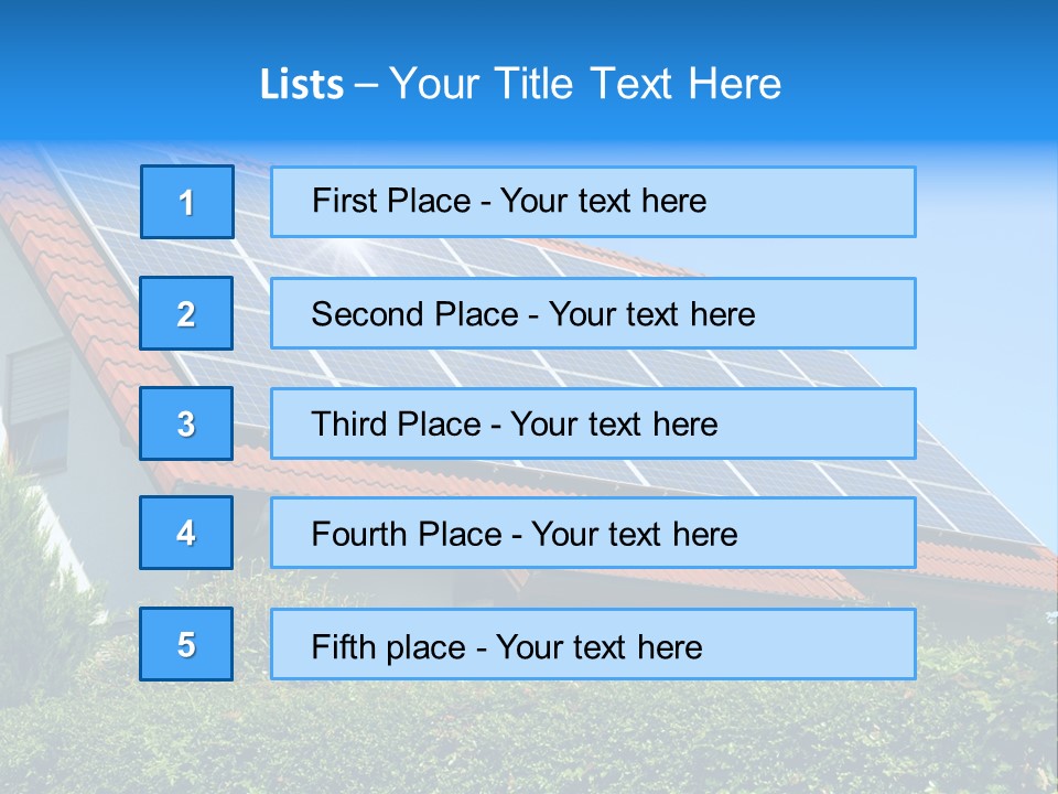 Solar Panel Roof PowerPoint Template