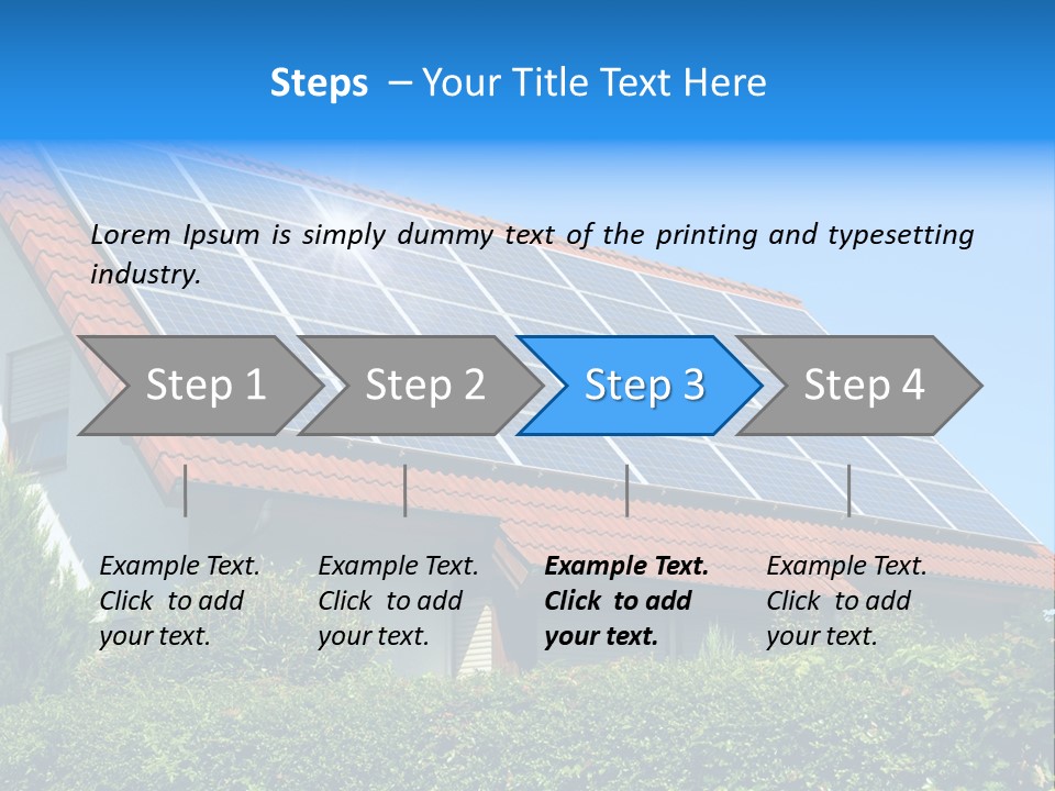 Solar Panel Roof PowerPoint Template