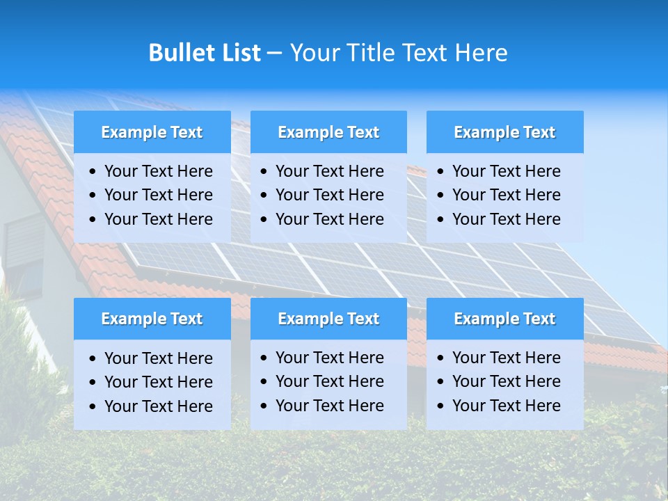Solar Panel Roof PowerPoint Template