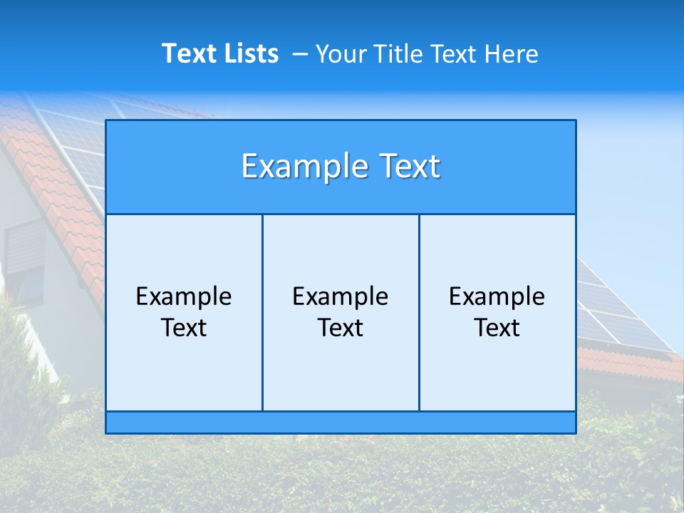 Solar Panel Roof PowerPoint Template