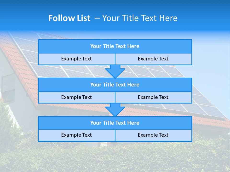 Solar Panel Roof PowerPoint Template