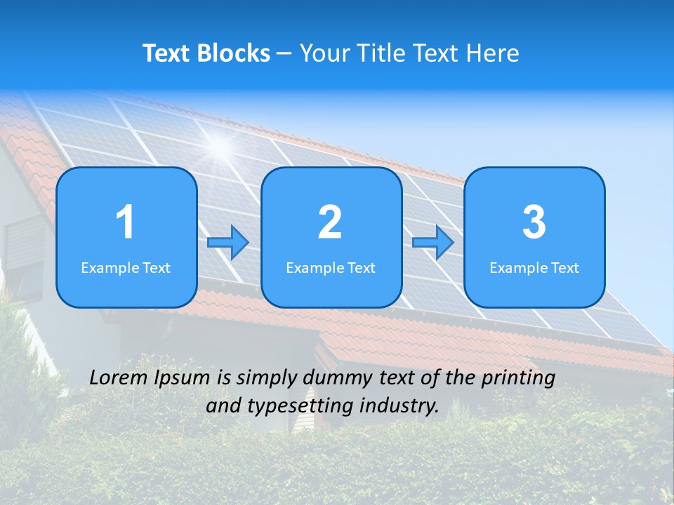 Solar Panel Roof PowerPoint Template