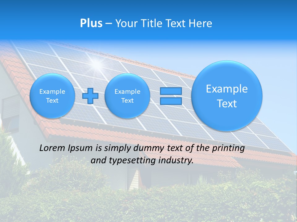 Solar Panel Roof PowerPoint Template