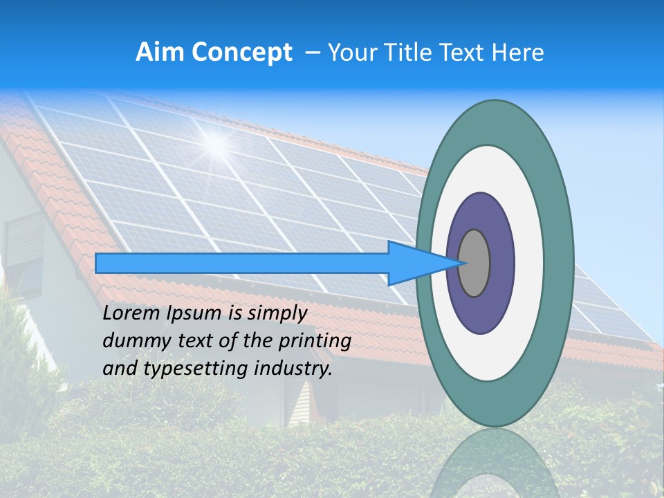 Solar Panel Roof PowerPoint Template