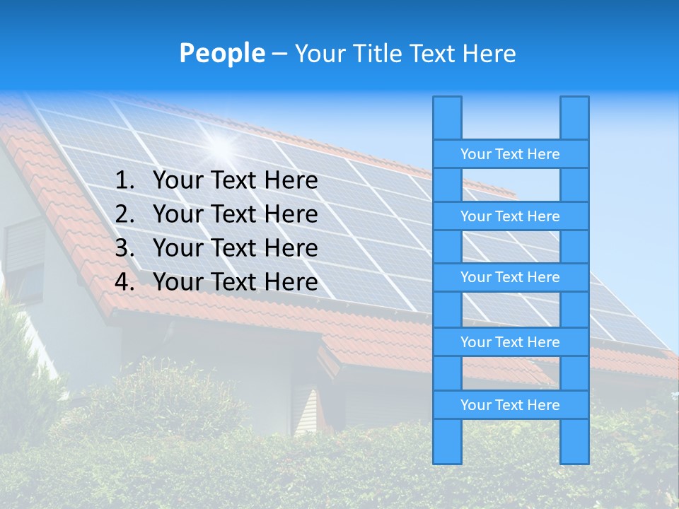 Solar Panel Roof PowerPoint Template