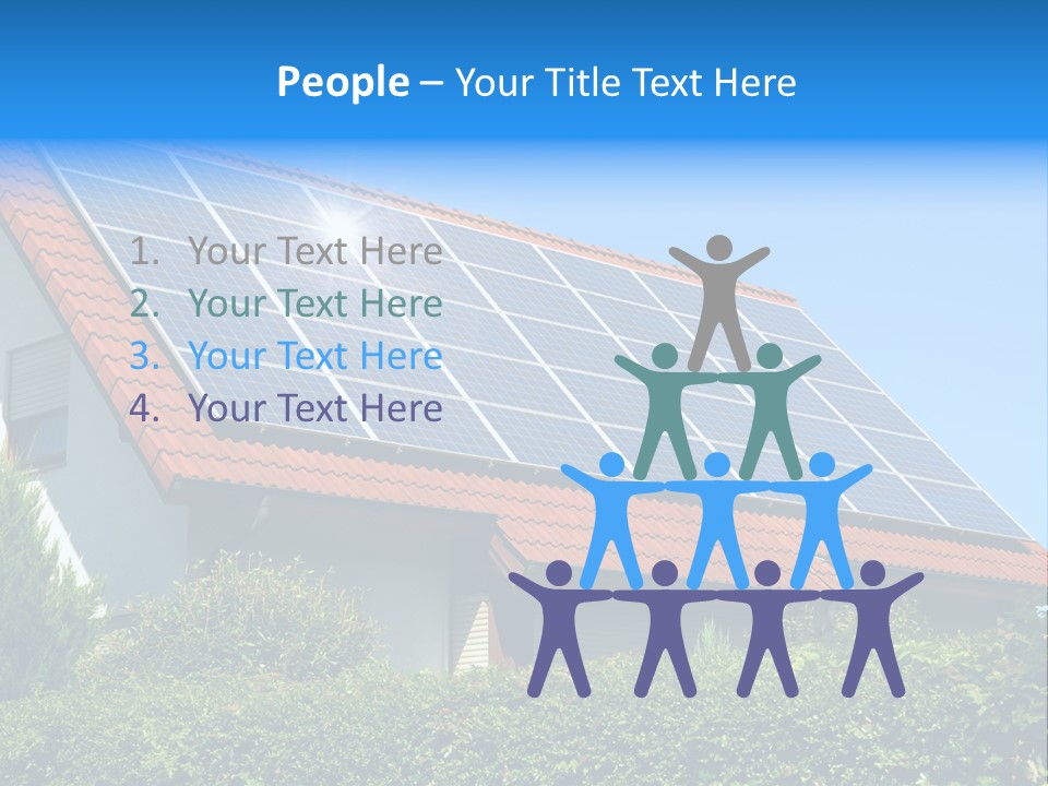 Solar Panel Roof PowerPoint Template