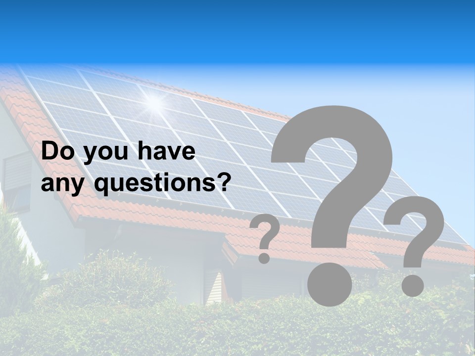 Solar Panel Roof PowerPoint Template