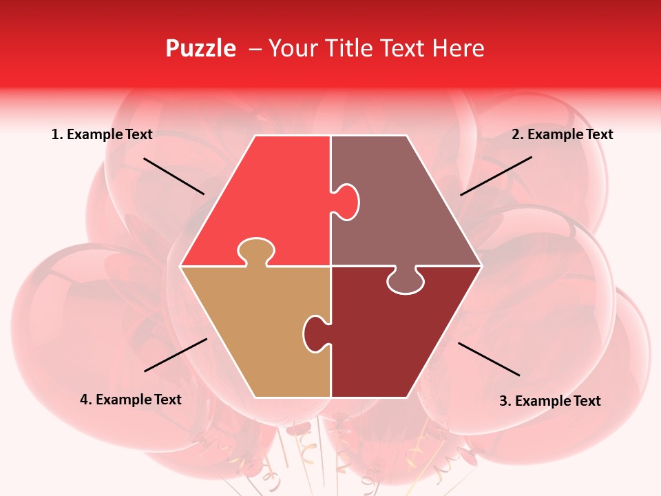 Glossy Helium Balloons Balloon PowerPoint Template