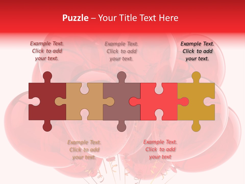 Glossy Helium Balloons Balloon PowerPoint Template