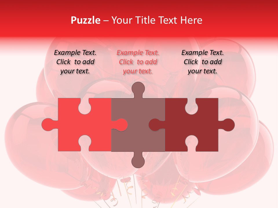 Glossy Helium Balloons Balloon PowerPoint Template