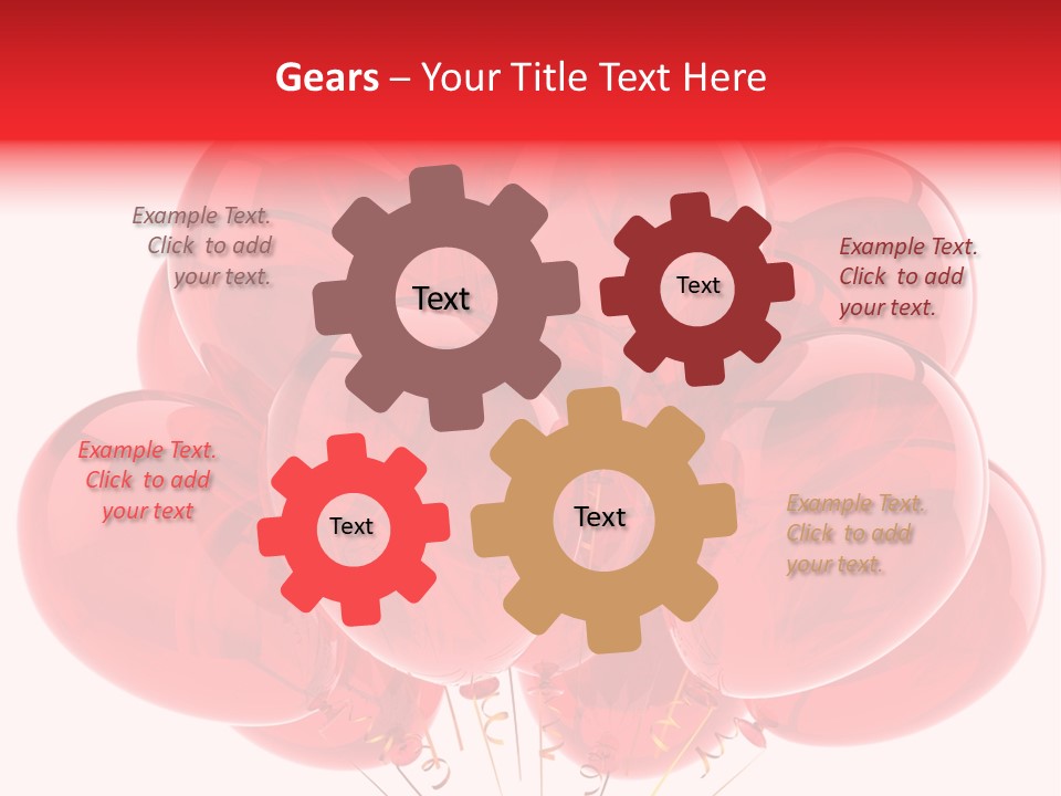 Glossy Helium Balloons Balloon PowerPoint Template