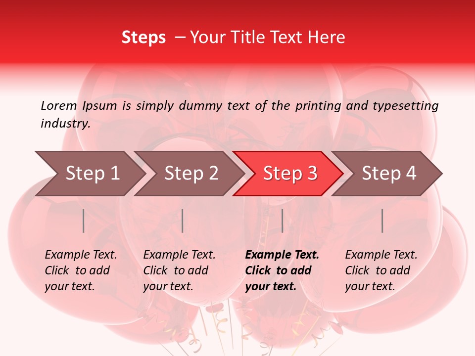 Glossy Helium Balloons Balloon PowerPoint Template
