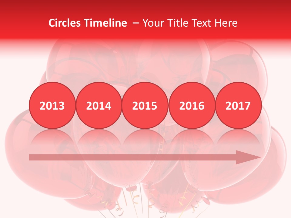 Glossy Helium Balloons Balloon PowerPoint Template