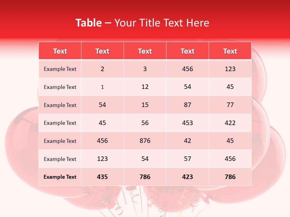 Glossy Helium Balloons Balloon PowerPoint Template