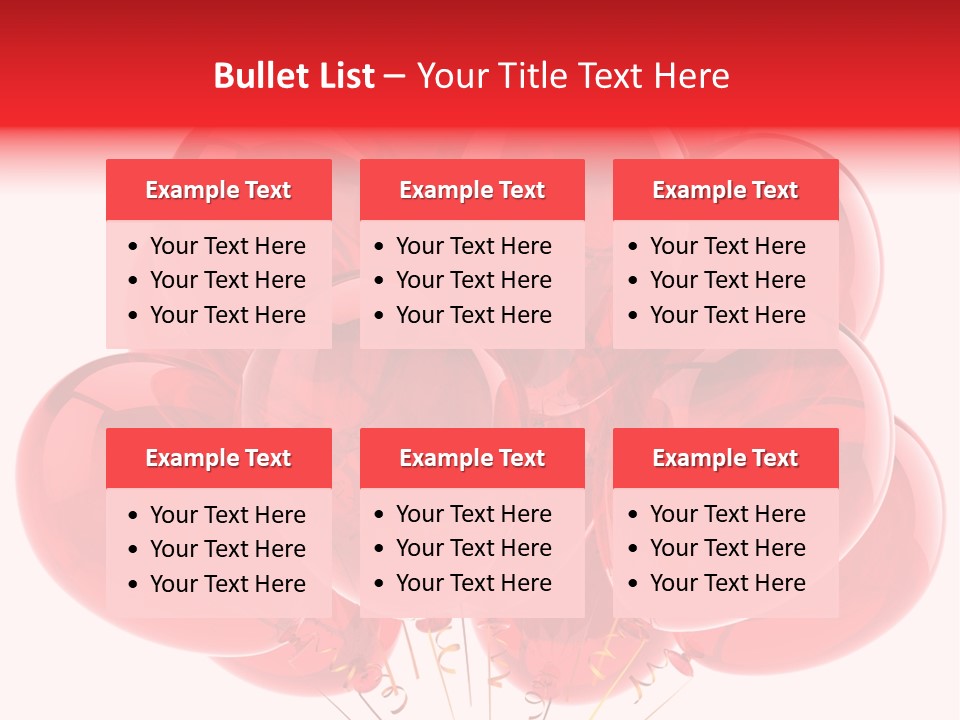 Glossy Helium Balloons Balloon PowerPoint Template