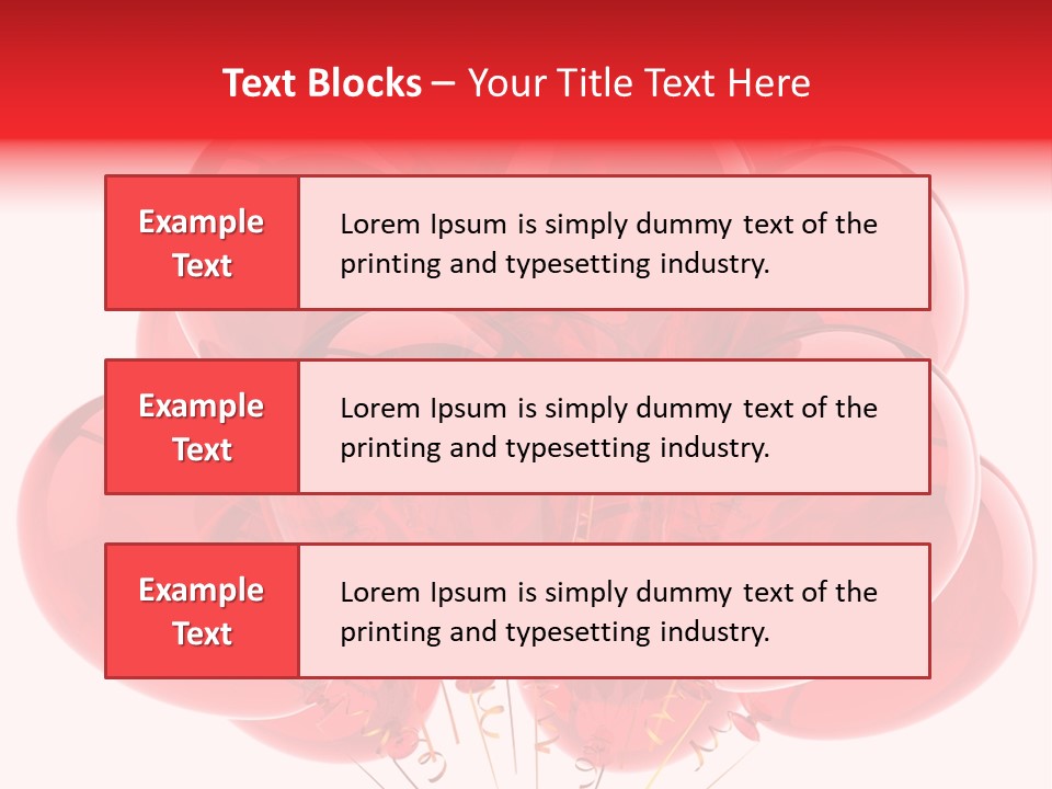 Glossy Helium Balloons Balloon PowerPoint Template