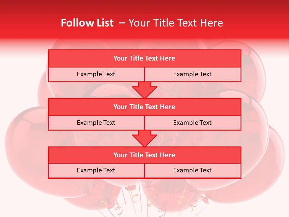 Glossy Helium Balloons Balloon PowerPoint Template