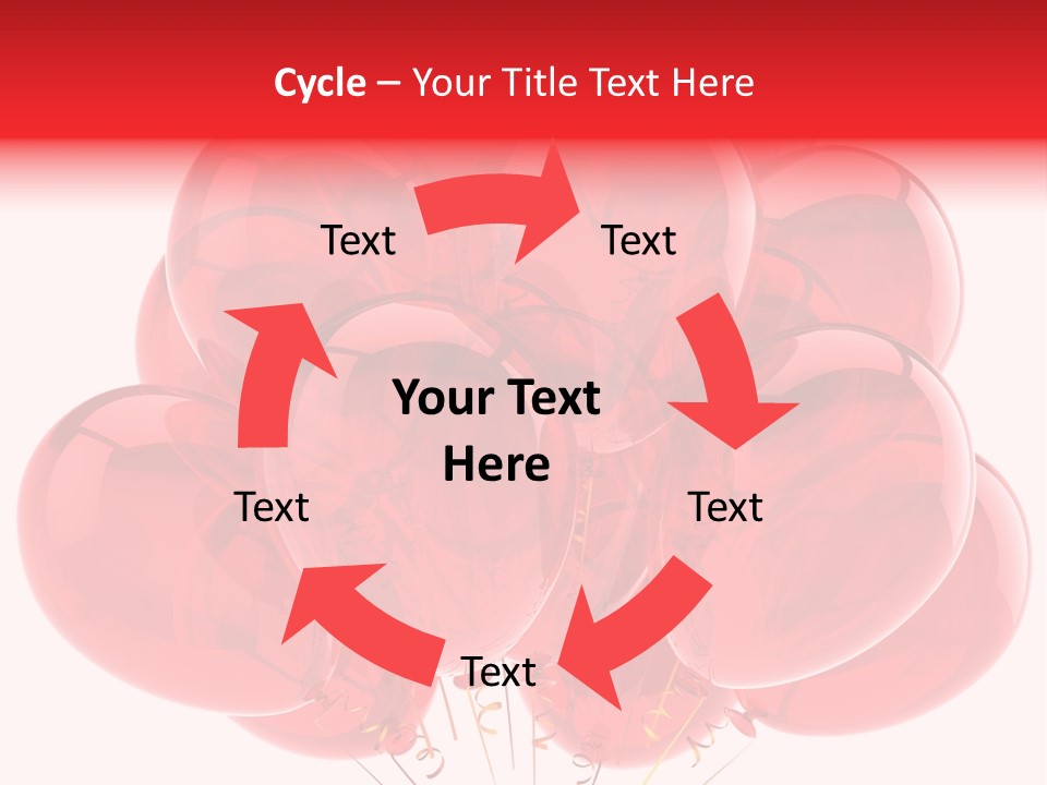 Glossy Helium Balloons Balloon PowerPoint Template