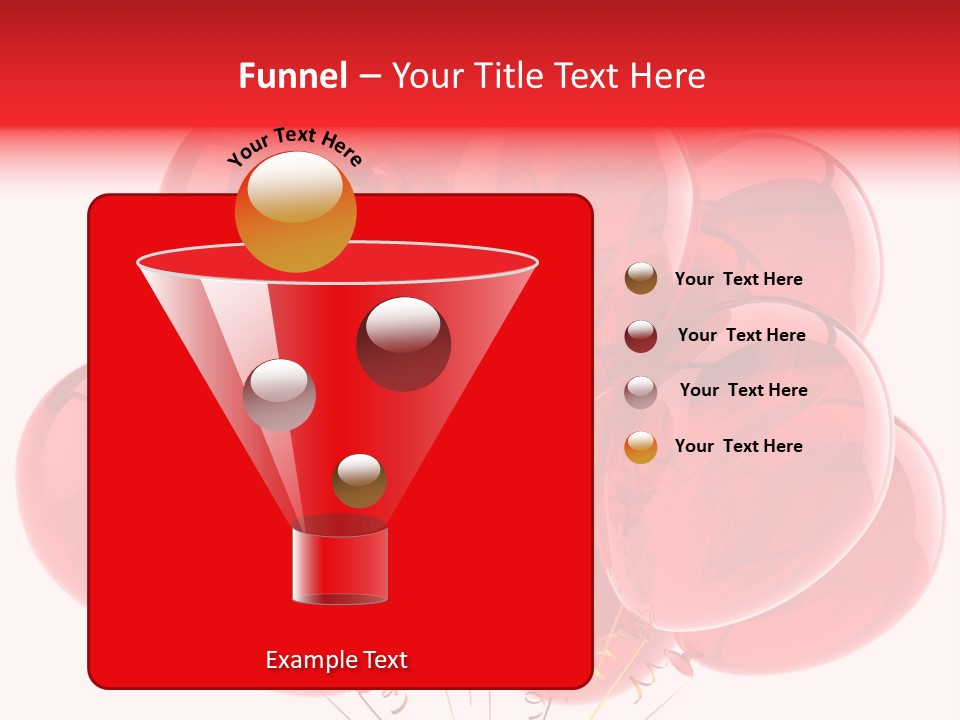 Glossy Helium Balloons Balloon PowerPoint Template