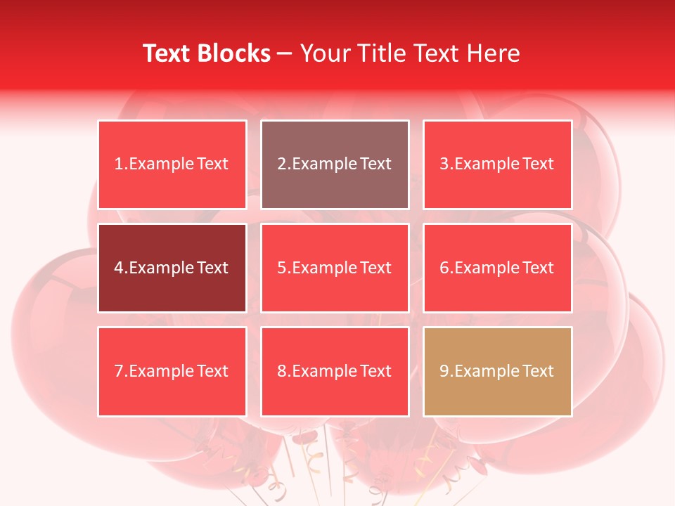 Glossy Helium Balloons Balloon PowerPoint Template