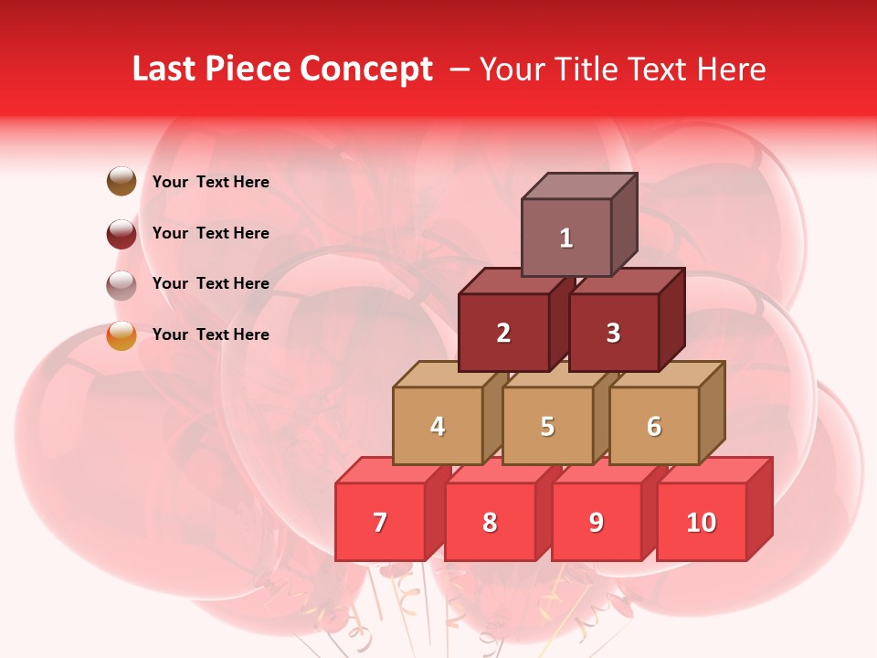 Glossy Helium Balloons Balloon PowerPoint Template