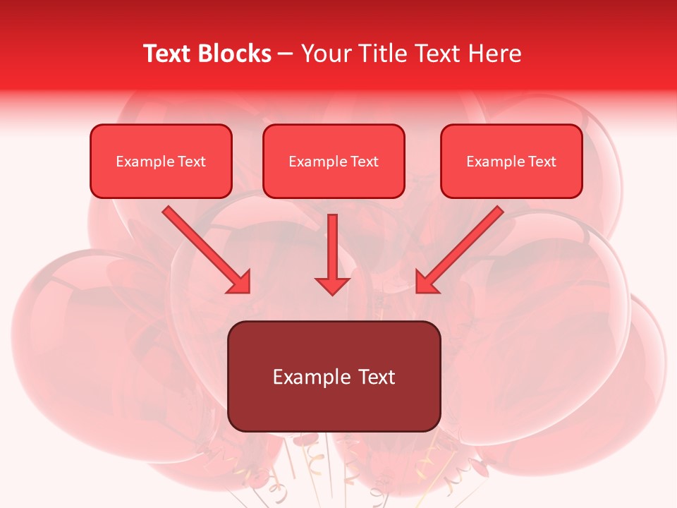 Glossy Helium Balloons Balloon PowerPoint Template