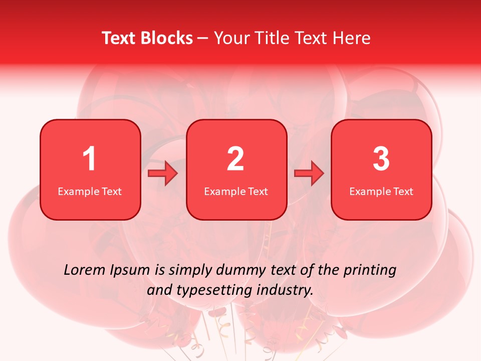 Glossy Helium Balloons Balloon PowerPoint Template