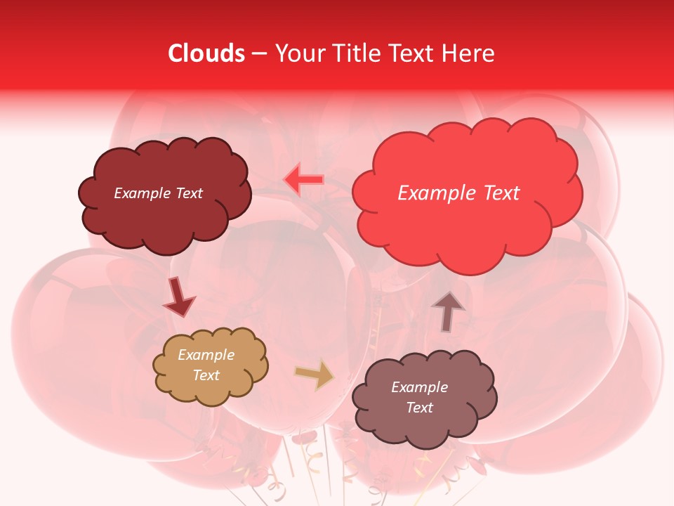 Glossy Helium Balloons Balloon PowerPoint Template