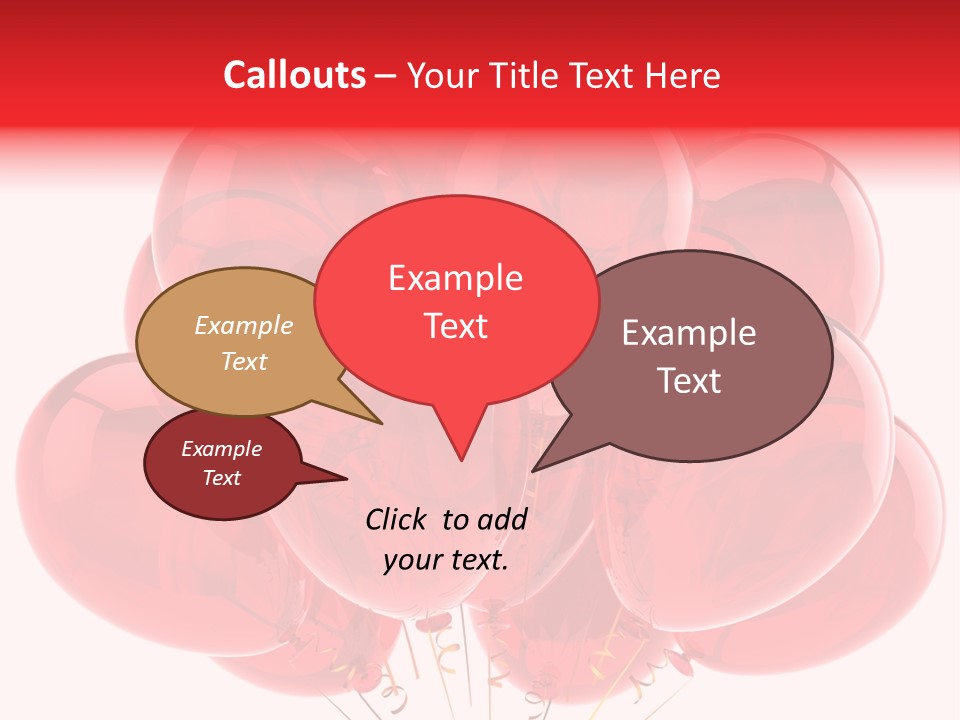 Glossy Helium Balloons Balloon PowerPoint Template