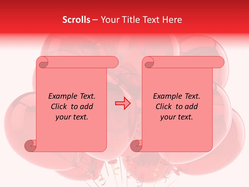 Glossy Helium Balloons Balloon PowerPoint Template