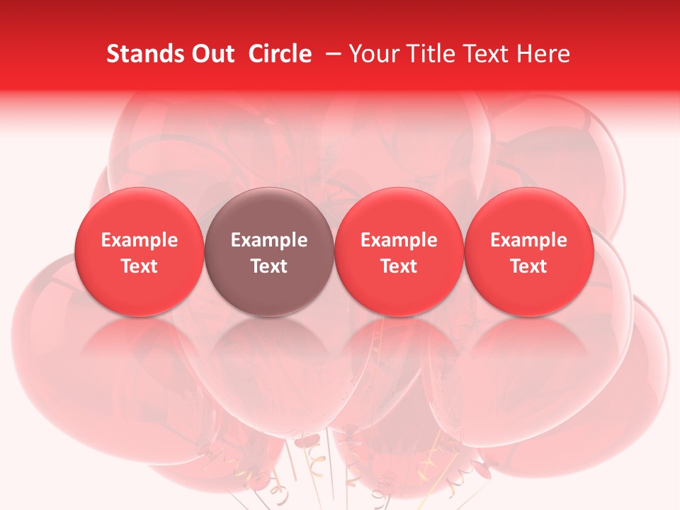 Glossy Helium Balloons Balloon PowerPoint Template