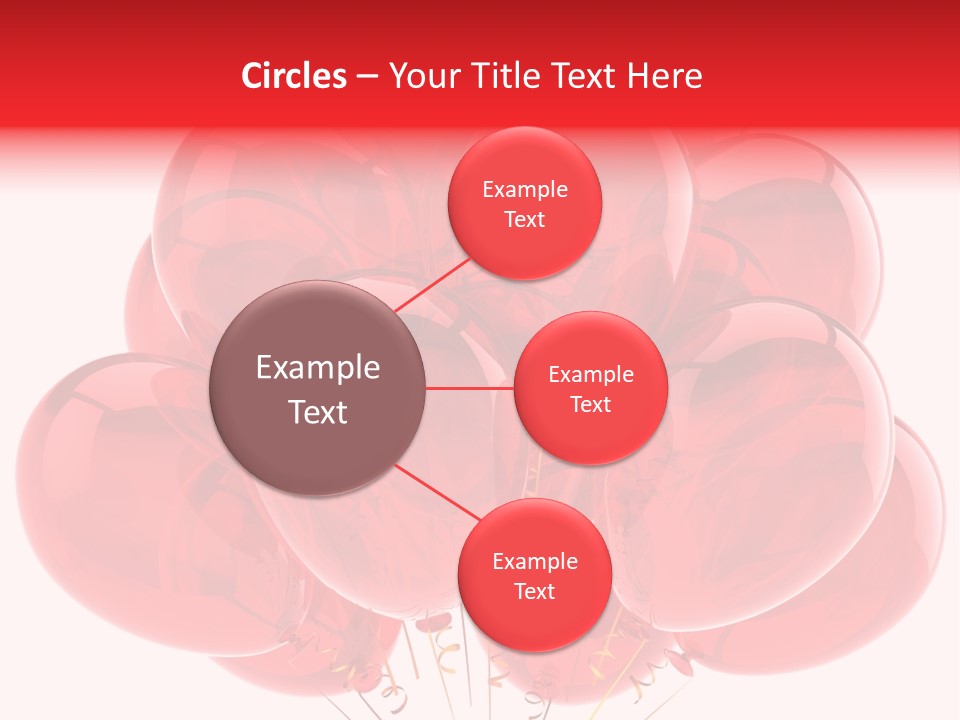 Glossy Helium Balloons Balloon PowerPoint Template