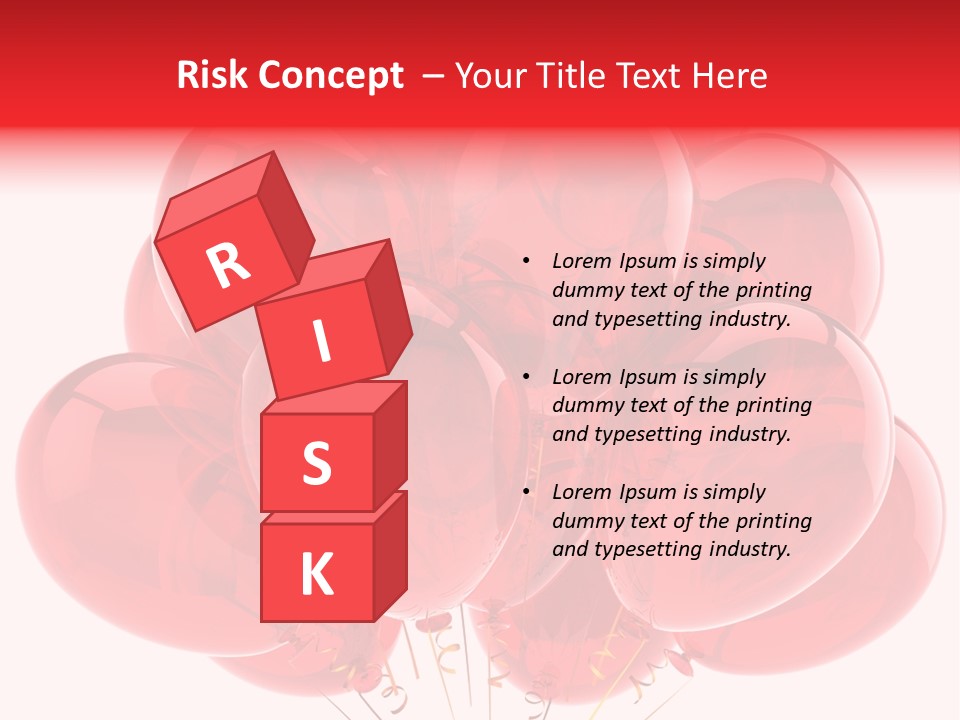 Glossy Helium Balloons Balloon PowerPoint Template