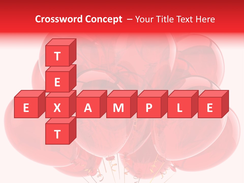 Glossy Helium Balloons Balloon PowerPoint Template