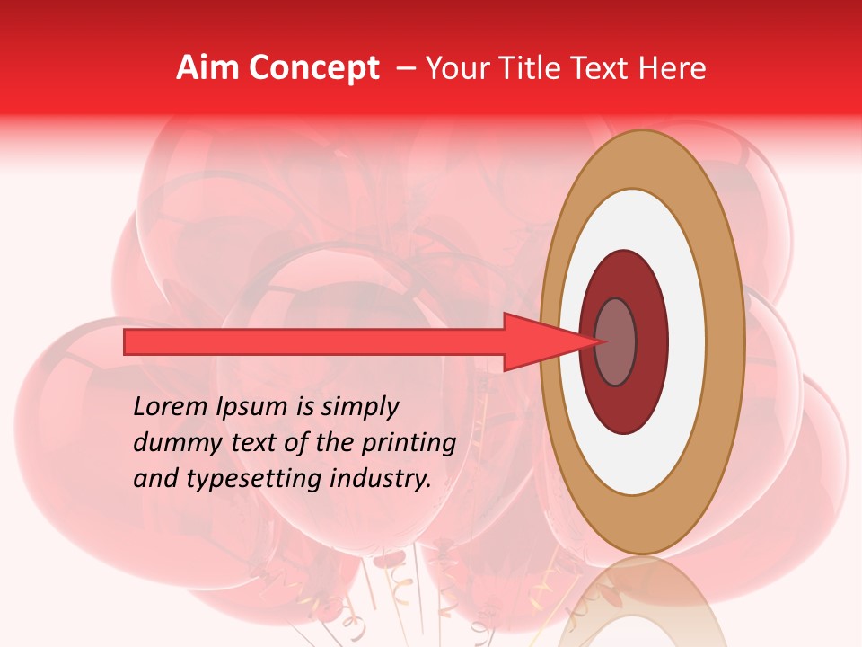 Glossy Helium Balloons Balloon PowerPoint Template