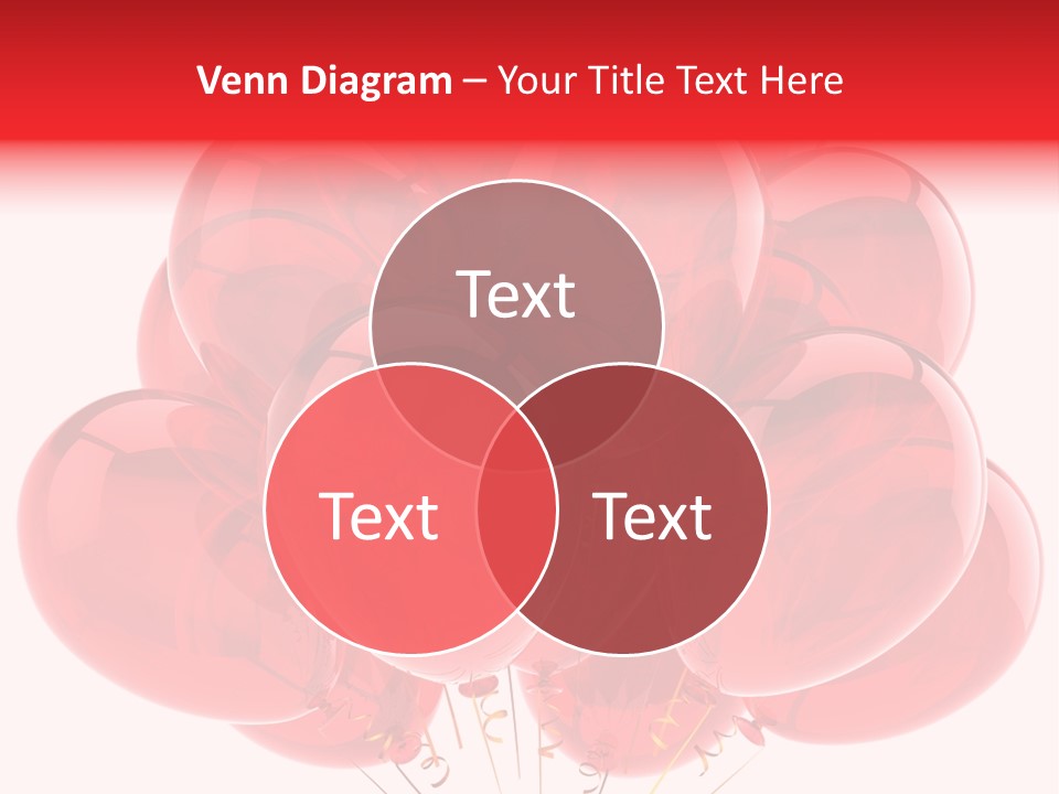 Glossy Helium Balloons Balloon PowerPoint Template