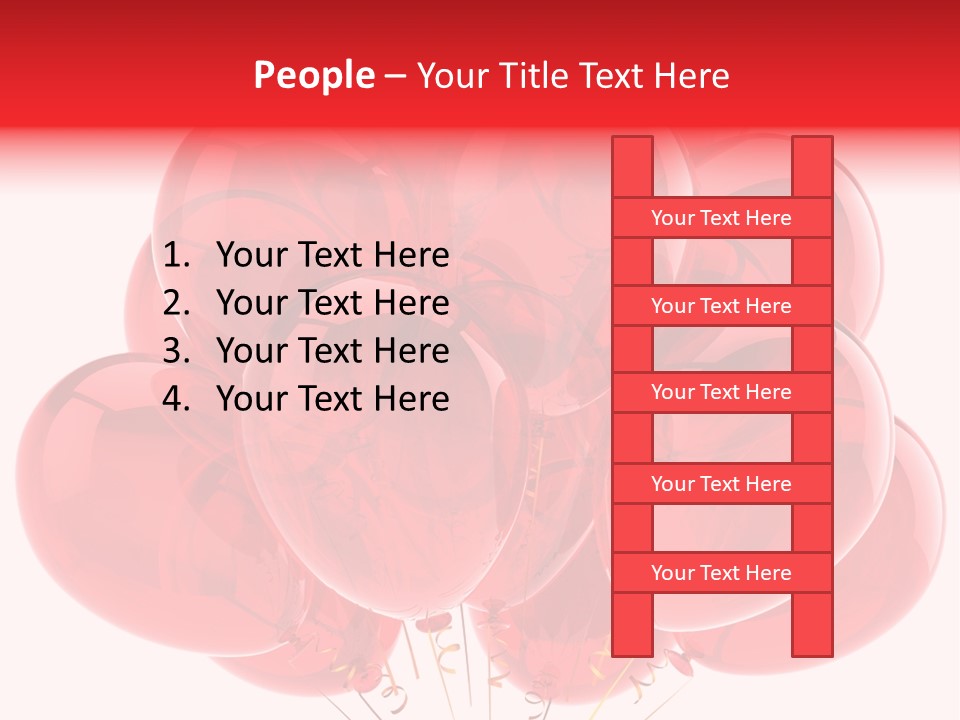 Glossy Helium Balloons Balloon PowerPoint Template