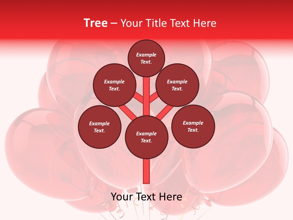 Glossy Helium Balloons Balloon PowerPoint Template