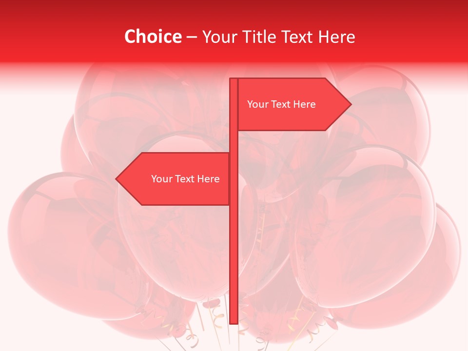 Glossy Helium Balloons Balloon PowerPoint Template