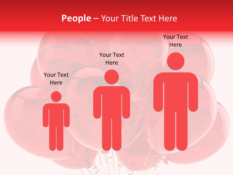 Glossy Helium Balloons Balloon PowerPoint Template