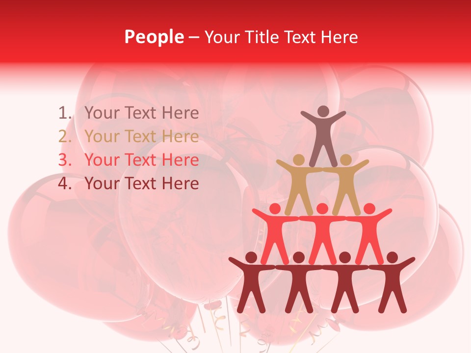 Glossy Helium Balloons Balloon PowerPoint Template