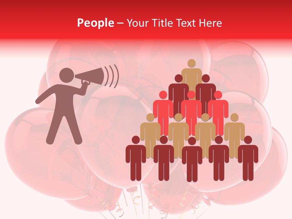 Glossy Helium Balloons Balloon PowerPoint Template