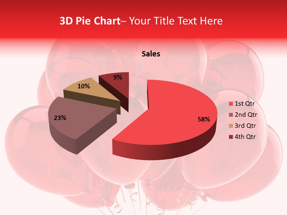 Glossy Helium Balloons Balloon PowerPoint Template